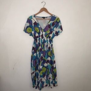 Boden Floral Crinkle Watercolor Travel Holiday Dress